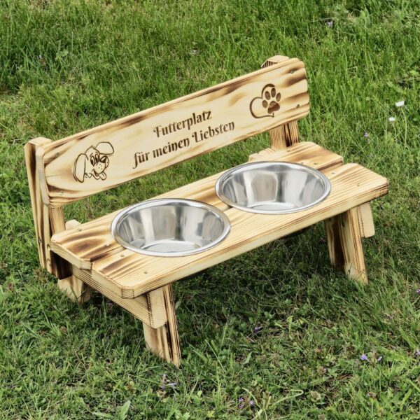 Futterbank für Hunde - klein – Bild 3